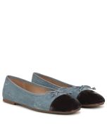 Azure Blue/ Mink Brown Velvet