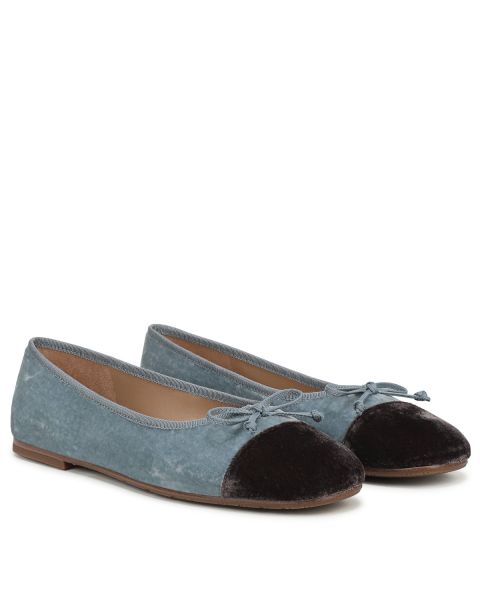Azure Blue/ Mink Brown Velvet