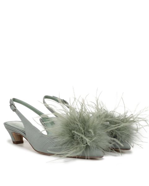 Green Sage Sky Ribbed Satin