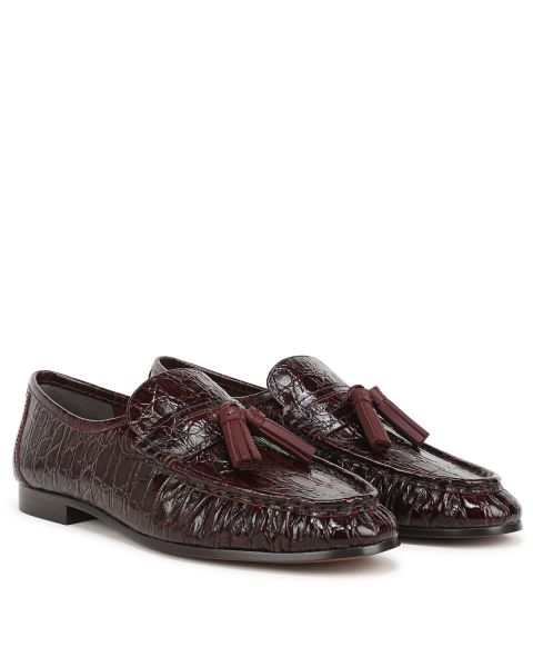 Merlot Red Croco Leather
