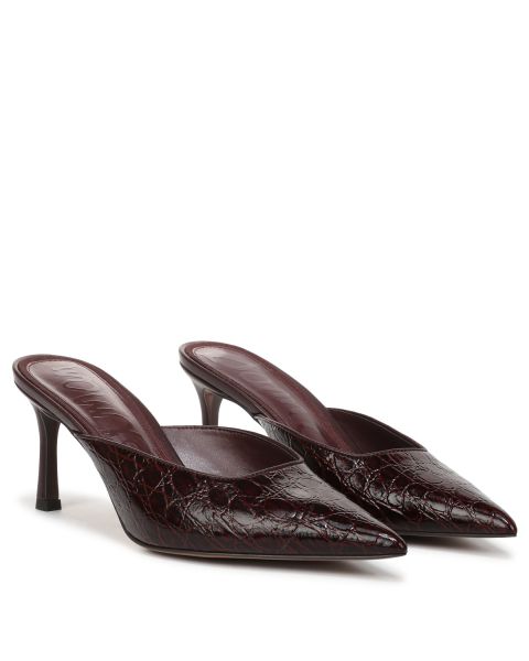 Merlot Red Croco Leather