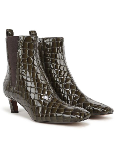 Dark Cactus Green Croco Leather