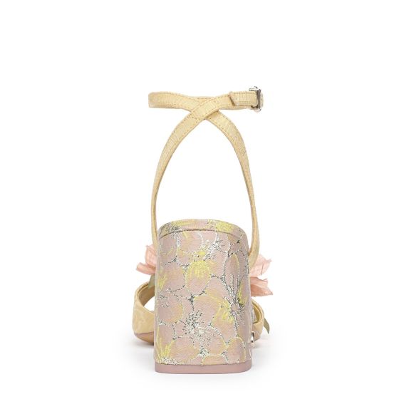 Dusty Yellow/Blush Pink Fabric