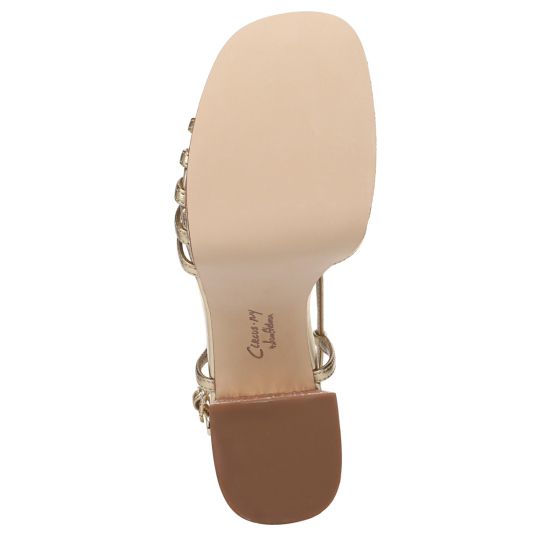 Yellow Gold Leaf Faux Leather-Sole