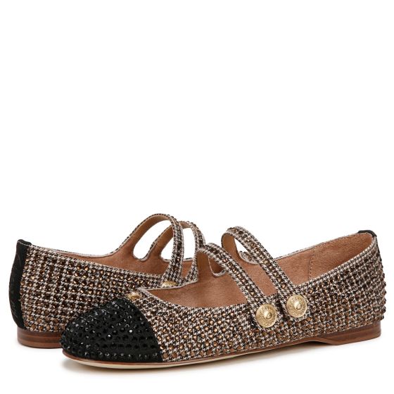 Black/Natural Brown Fabric