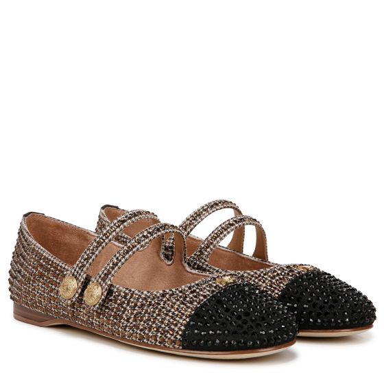 Black/Natural Brown Fabric