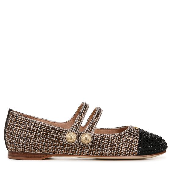 Black/Natural Brown Fabric