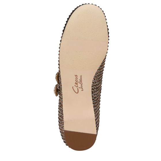 Black/Natural Brown Fabric-Sole