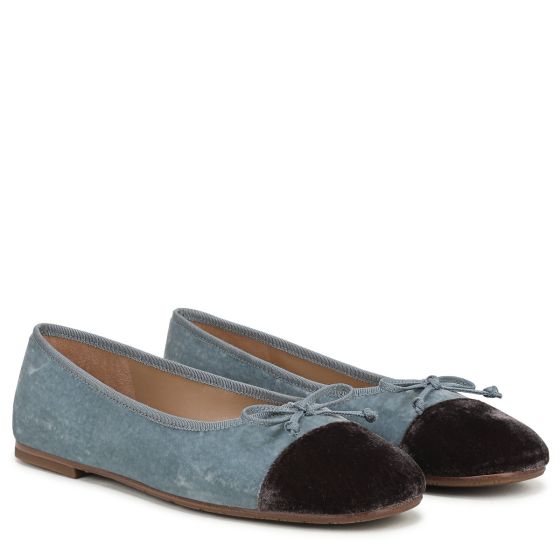 Azure Blue/ Mink Brown Velvet