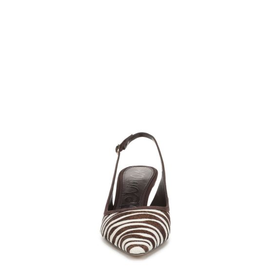 Chocolate Brown/Ivory Zebra Print Brahma Hair
