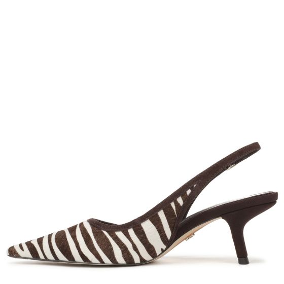 Chocolate Brown/Ivory Zebra Print Brahma Hair