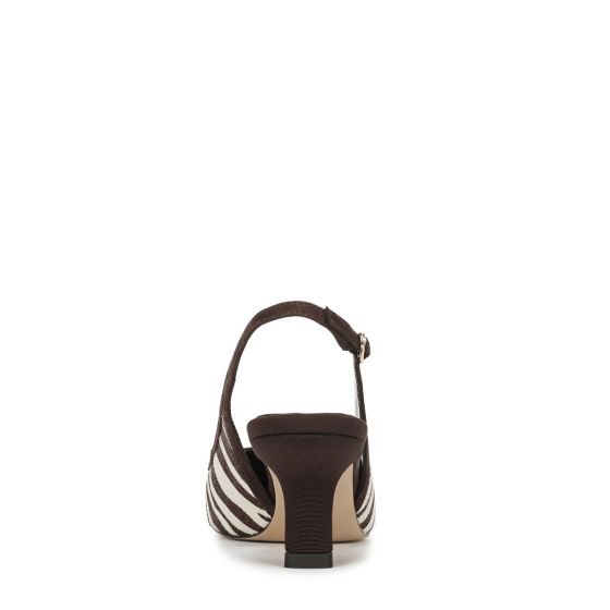 Chocolate Brown/Ivory Zebra Print Brahma Hair