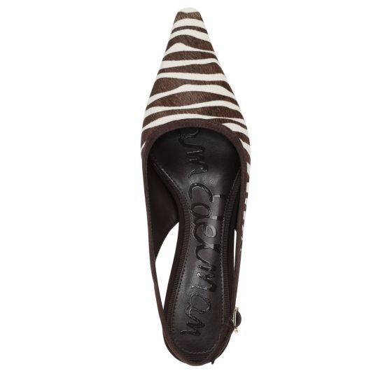 Chocolate Brown/Ivory Zebra Print Brahma Hair