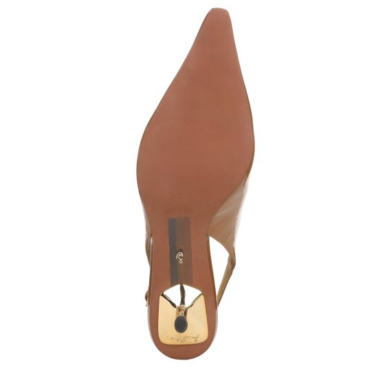 Dahlia Tan Brown Patent Leather-Sole