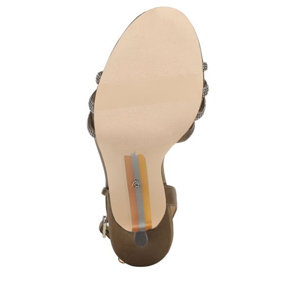 Dark Grey Silver/Sage Satin-Sole