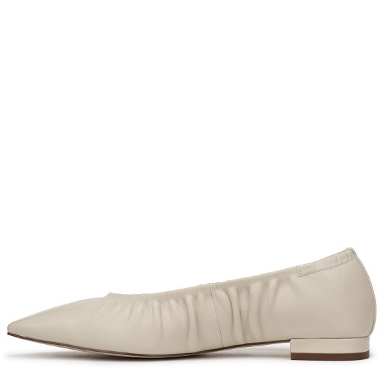 Modern Ivory White Leather