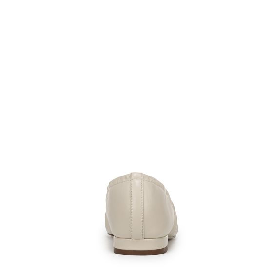 Modern Ivory White Leather