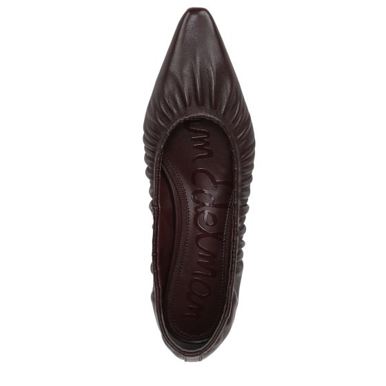 French Red Burgundy Leather