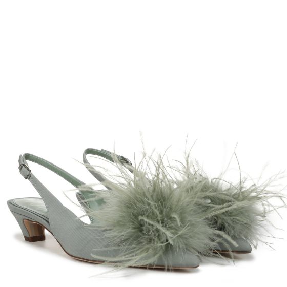 Green Sage Sky Ribbed Satin