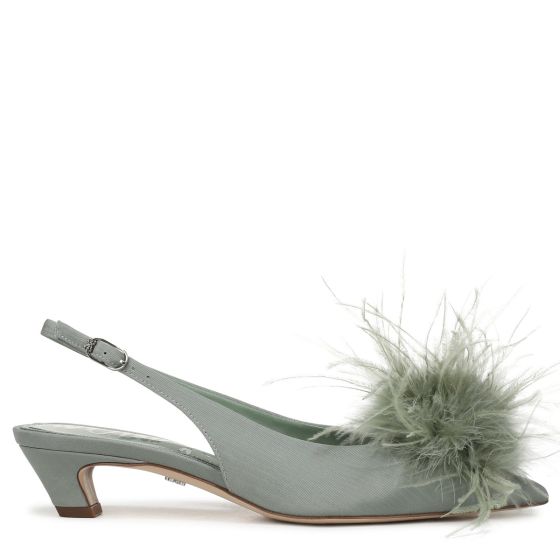 Green Sage Sky Ribbed Satin