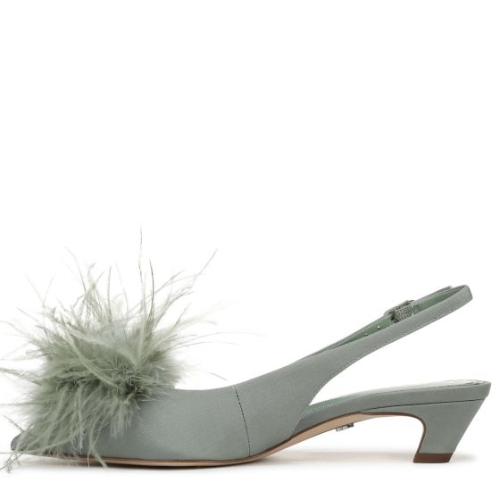 Green Sage Sky Ribbed Satin