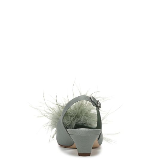 Green Sage Sky Ribbed Satin