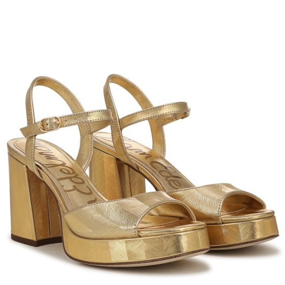 Amber Yellow Gold Leather