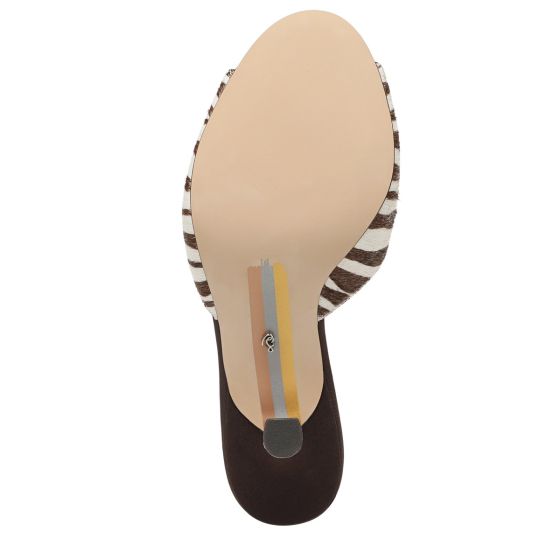 Chocolate Brown Zebra Brahma Hair-Sole
