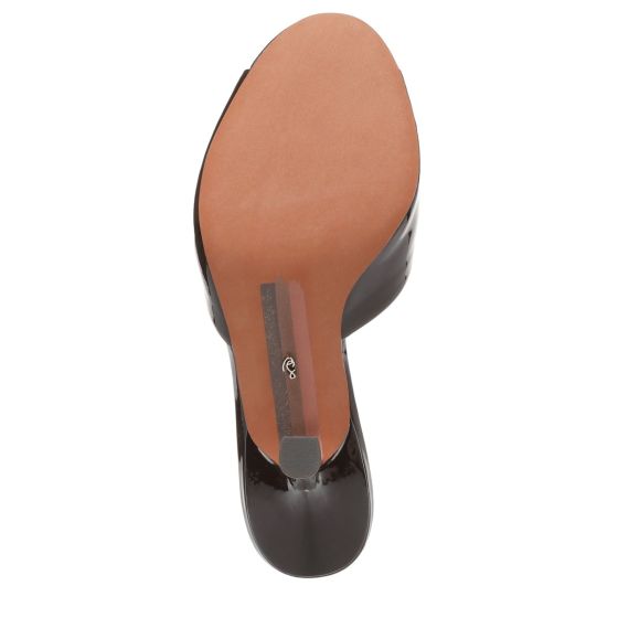 Rich Chocolate Brown Patent Leather-Sole