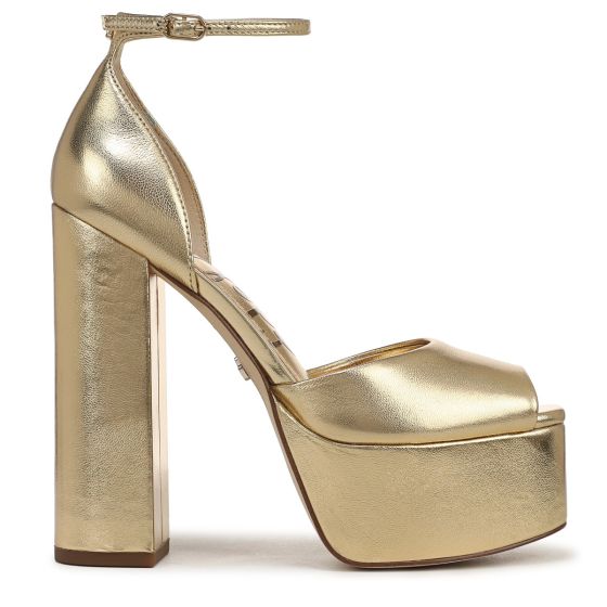 Amber Yellow Gold Patent Leather