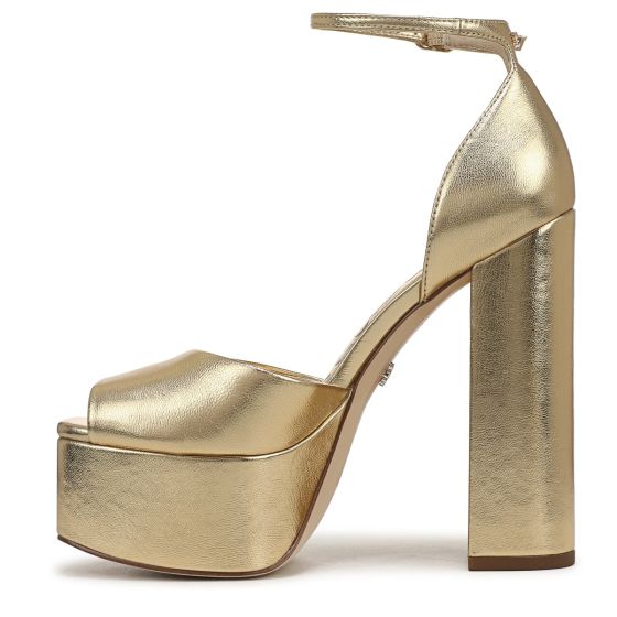 Amber Yellow Gold Patent Leather