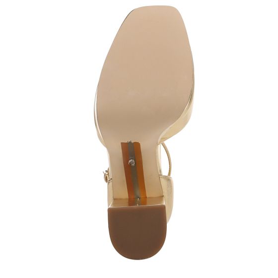 Amber Yellow Gold Patent Leather-Sole