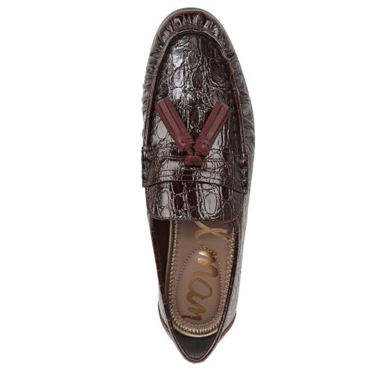Merlot Red Croco Leather