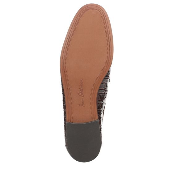 Merlot Red Croco Leather-Sole
