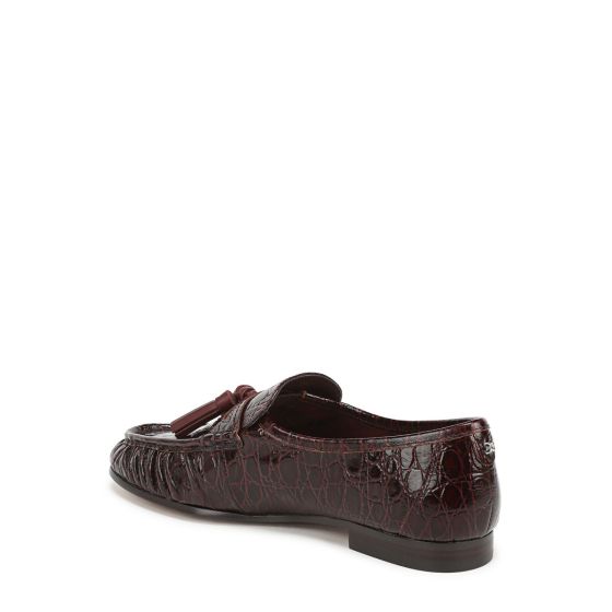 Merlot Red Croco Leather