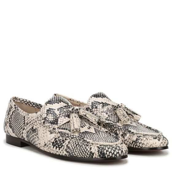 Snake Print Grey Leather
