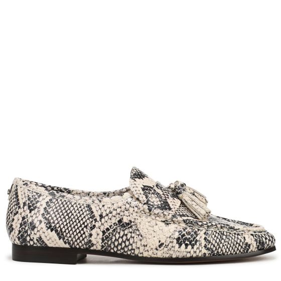 Snake Print Grey Leather