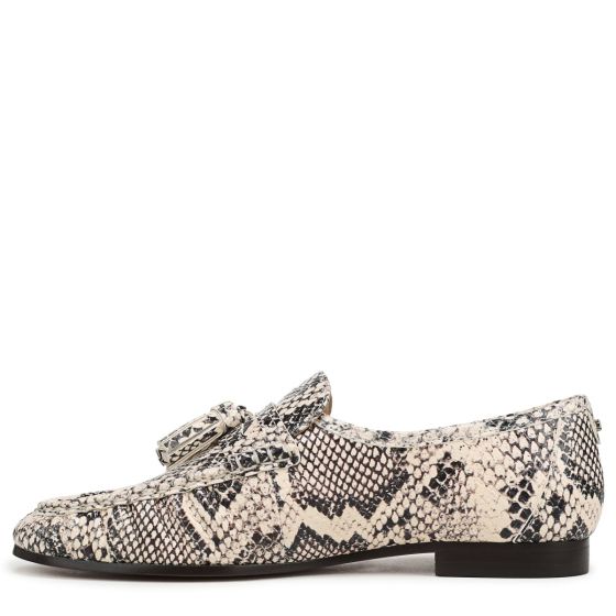 Snake Print Grey Leather