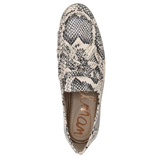 Snake Print Grey Leather