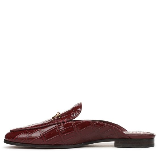 French Merlot Red Croco Leather