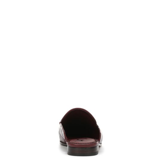 French Merlot Red Croco Leather