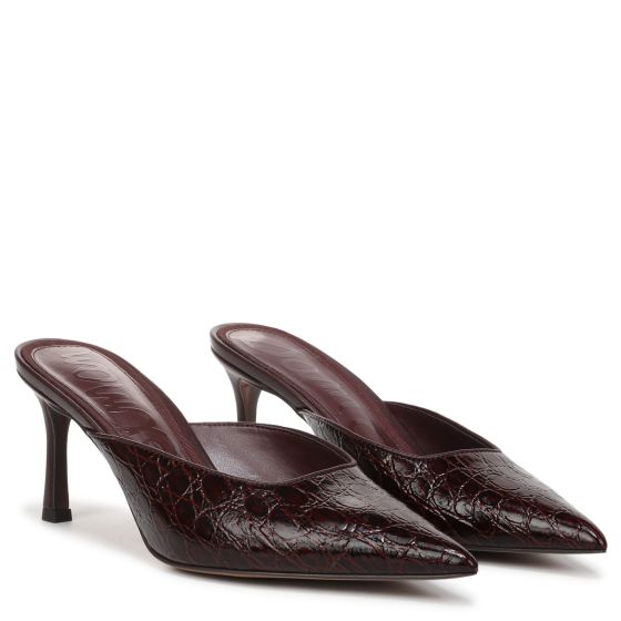 Merlot Red Croco Leather