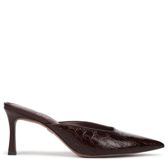 Merlot Red Croco Leather