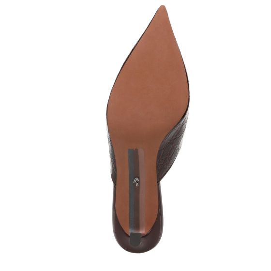 Merlot Red Croco Leather-Sole