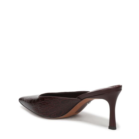 Merlot Red Croco Leather