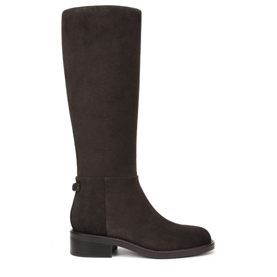 Dark Brown Stone Suede