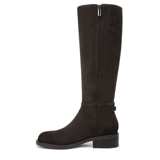 Dark Brown Stone Suede