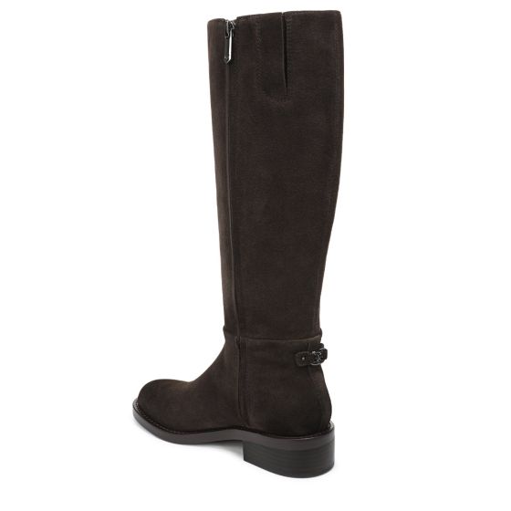 Dark Brown Stone Suede