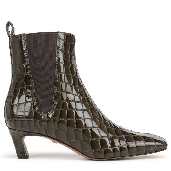 Dark Cactus Green Croco Leather