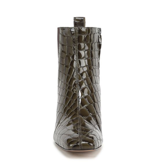 Dark Cactus Green Croco Leather